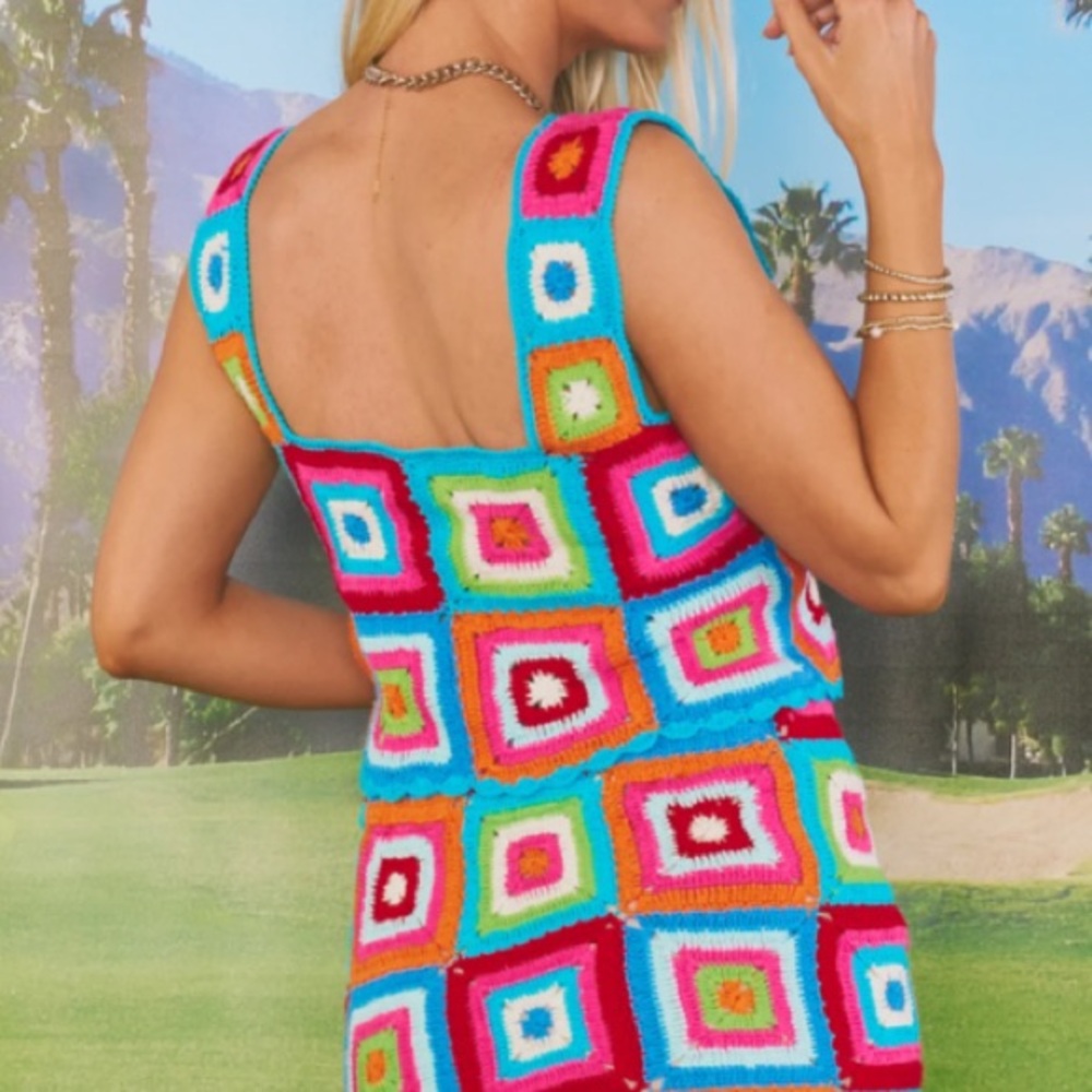 NWT Show Me Your MUMU Virgo Crop Crochet Top Small - Picture 2 of 4